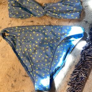 Blue Floral Bikini Set - Kulani kinis